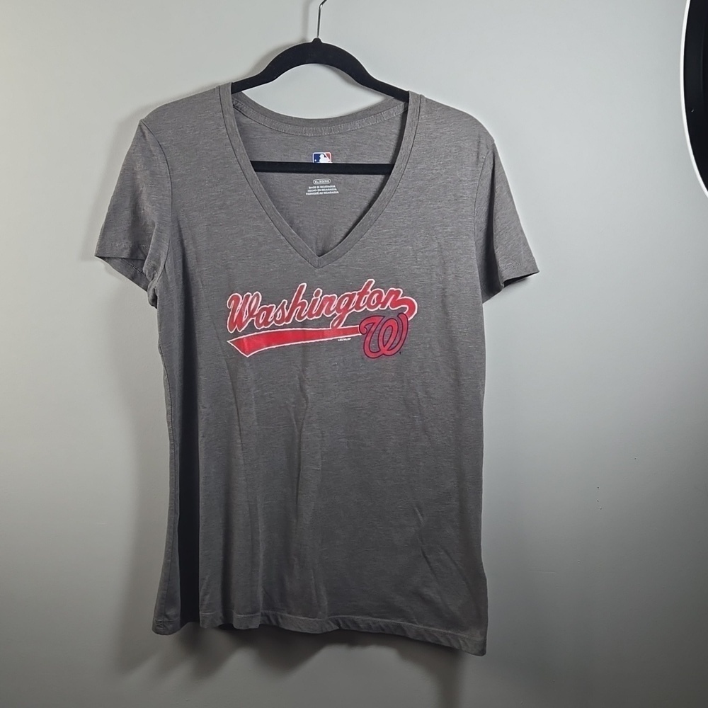 Washington Nationals V-neck Short Sleeved T-shirt